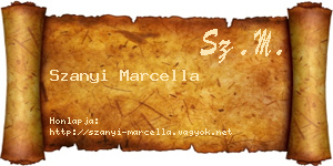 Szanyi Marcella névjegykártya